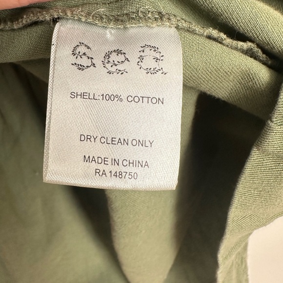 sea new york stan sandwashed zip front midi dress in cactus | size XS - Picture 8 of 8